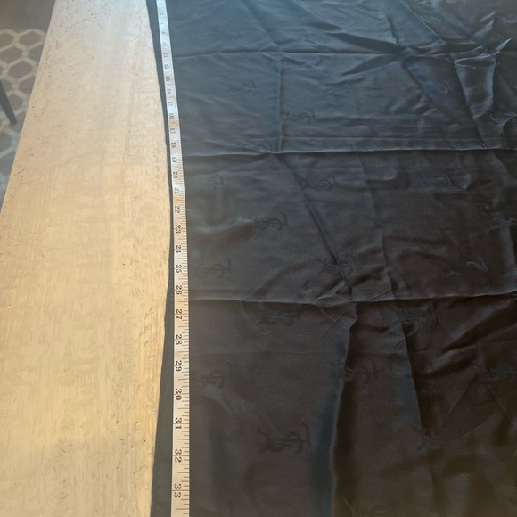 YSL silk scarf - pure silk with signature monogram through out the fabric! - Picture 6 of 7
